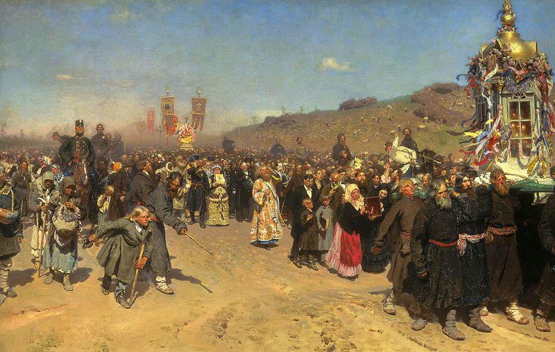 Ilya Repin Easter Procession in the Region of Kursk oil painting image